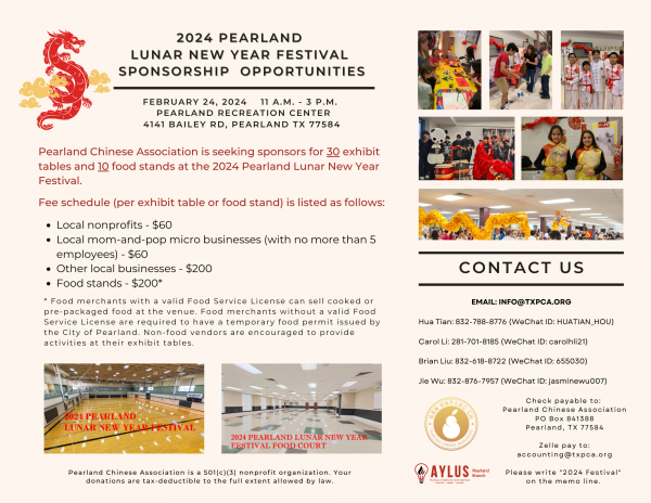 Pearland Lunar New Year Gala And Festival Information